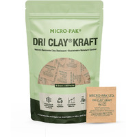 Micro-Pak Dri Clay Kraft  Highest Moisture Absorption Desiccant Packs  Silica Gel Packets Alternative  Food Safe Bentonite Clay  Desiccant Packs For Storage  Moisture Absorbers For Closet  6Gx50Pcs