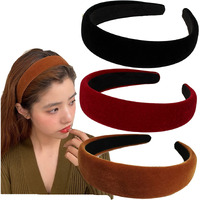 Lvyeer Velvet Wide Headbands For Women Soft Head Bands Diademas Para Mujer De Moda Hairbands For Women Girls Fashion No Slip Headband For Women Hairbands Hair Accessories