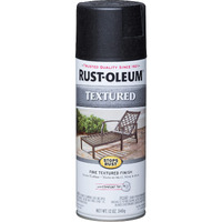 Rust-Oleum 7220830 Textured Spray Paint  12 Oz  Black