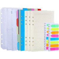 Antner A6 Refill Paper 3 Pack 45Pcs A6 Binder Paper Planner Inserts  2 Pack 160Pcs Neon Sticky Tabs  A6 Binder Pockets  Binder Dividers  A6 Lined Filler Paper For A6 Personal Planner Notebook Journal