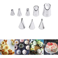 Flower Piping Tips Rose Petal Pastry Tips Chrysanthemum Tips Flower Icing Piping Cream Nozzle For Cake Cupcake Decorating