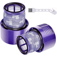 2 Pack Replacement V10 Filters For Dyson V10 Cyclone Series  V10 Animal  V10 Absolute  V10 Total Clean  Sv12  Replace Part 969082-01