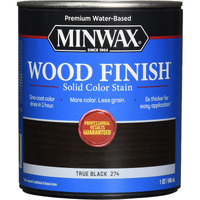 Minwax Wood Finish Water-Based Solid Color Wood Stain  True Black  1 Quart