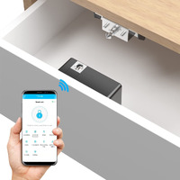 Rixiang Electronic Cabinet Lock  Smart Nfc Rfid Locks  Hidden Diy Cabinet Lock With Slide Latch Lock For Double Door Cabinet Drawer Wooden Cupboard