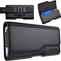 Stronden Holster For Samsung Galaxy S24 Ultra  S23 Ultra  S22 Ultra  S21 Ultra - Leather Belt Case With Belt Clip/Loop [Magnetic Closure] Pouch W/Built In Id Card Holder (Fits Slim/Thin Case Only)