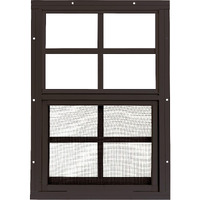 Shed Window 12"" W X 18"" H  Flush Mount Brown For Sheds  Playhouses  And Chicken Coops 1 Pk (W1218Br-Bx1)