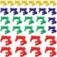 Jeuihau 32 Pcs Plastic Keck Clips  Keck Clamp  Plastic Joint Clips For Glass Standard Conical Interface Joint  14Mm  19Mm  24Mm  29Mm  4 Sizes And 4 Color