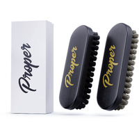 Proper Detailing Co. Leather Brush And Alcantara Brush | 2 Pack Leather Brush Car Detailing | Get Professional Results - Perfect For Cleaning Leather Seats  Sofas  And More | Detailing Brushes