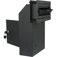 Pochar Door Drop Box For Mail  Rent  Deposit  And Night Key - Through The Door Locking Steel Mailbox With Rear Access (Black)