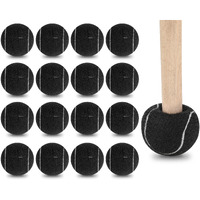 Macarrie 100 Pcs Precut Tennis Balls Bulk For Furniture Legs Tennis Ball Chair Foot Covers For Floor Protection Tennis Ball Desk Leg Coverings (Black)