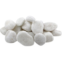 Margo Garden Products 1-3"" 30Lbs Rainforest Snow White Pebbles  30 Pounds