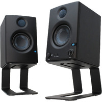 Humancentric Desktop Speaker Stands Pair For Desk Speakers  Studio Speaker Riser  Medium And Small Bookshelf Speakers  Studio Monitor Stand  Computer Gaming Desk Speaker Stand  (Black)