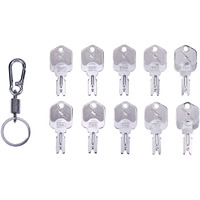 Ztuoauma 10X Ignition Keys 166 For Clark Yale Hyster Komatsu Gradall Gehl Crown 186304 51335040 A214062 1430 Hyster Forklift