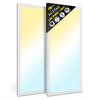 Becktour 1X2 Led Flat Panel Light Surface Mount 2-Pack  Flush Mount Led Ceiling Light 24W 2880Lm  5Cct 3000K/3800K/4500K/5200K/6000K  Dimmable Led Panel Lights For Office Home Garage