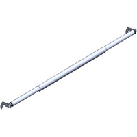 Hecis Double Layer Adjustable Crossbar And Hangers For Use With Pipe And Drape Kit  8-10Ft Width