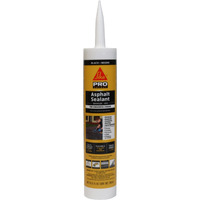 Sikaflex-410 Asphalt Sealant  Black  Self-Leveling Hybrid Sealant For Filling Cracks  For Private Asphalt Driveways  Roadways  Pavement  9 Fl.Oz. Cartridge