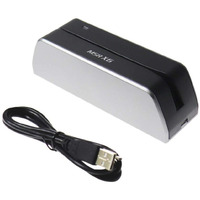 Msr X6 Swipe Card Reader Writer 3-Track Usb Msrx6 Compatible W/ Msr206 Msr605X Msr606