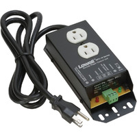 Lowell Manufacturing Rpc-15 15A Low Voltage Remote Power Control With 6' Cord  1 Duplex Outlet  Black