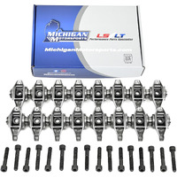 Michigan Motorsports Ls1 Rocker Arms And Bolts With Trunion Kit Installed Fits Ls2 Ls6 Lq4 Lq9 Lm7 4.8 5.3 5.7 6.0