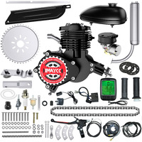 Imaycc 80Cc Bicycle Engine Kit  Bike Motor Kit With Wired Digital Computer  2-Stroke Motorized Bicycle Kit Fit For 26-28"" Bikes (Black)