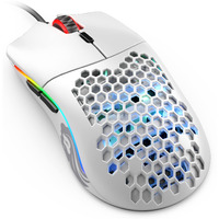 Glorious Model O- (Minus) Compact Wired Gaming Mouse - 58G Superlight Honeycomb Design  Rgb  Pixart 3360 Sensor  Ambidextrous  Omron Switches - Matte White