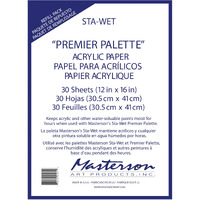 Masterson Sta-Wet Premier Palette Acrylic Paper Refill 30 Sheets