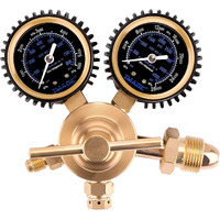 Nitrogen Regulator  Image Nitrogen Gauge With 0-800 Psi Delivery Pressure Equipment Brass  Cga-580 Inlet Connection And 1/4-Inch Male Flare Outlet  Great For Hvac Purging  Brazing And Soldering