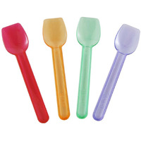 Karat U2400 (Rainbow) 3.7"" Ps Disposable Gelato Spoon  Rainbow (Pack Of 2000)