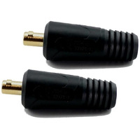 Weldingcity 2-Pk Dinse-Type Twist-Lock Welding Cable Insulated Male Connector 25-Series (25Mm Awg #4-#3) For Welders Miller Lincoln Esab Hobart And Others