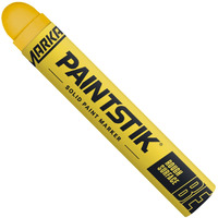 80621- B-E Paintstik Rough Surface Solid Paint Marker  Best For Very Rough Surfaces: Forgings  Castings  Concrete And Lumber  Yellow (12Pk) Made In Usa