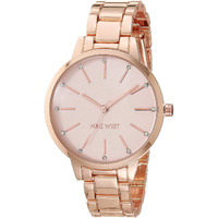 Nine West Women's Japanese Quartz Dress Watch With Metal Strap  Rose Gold  14 (Model: Nw/2098Pkrg)