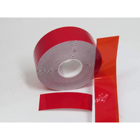 Transparent Vinyl Tape With Self-Adhesive. (1/2 Inch X 50 Ft  Red)