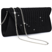 Dasein Evening Bag For Women Glitter Rhinestone Wedding Evening Purse Crystal Envelope Clutch Crossbody Shoulder Bags (Navy)