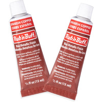 Amaco Rub N Buff Wax Metallic Finish - 2 Rub N Buff Spanish Copper 15Ml Tubes - Versatile Gilding Wax For Finishing Furniture Antiquing And Restoration - Rub And Buff Colors Set Of Two