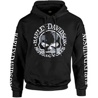 Harley-Davidson Men's Sweatshirt Willie G Skull H-D Pullover Black 30296648