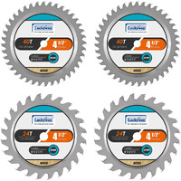 Luckyway 4-Pack 4-1/2 Inch 24T&40T With 3/8 Inch Arbor Tct Circular Saw Blade For Cutting Wood