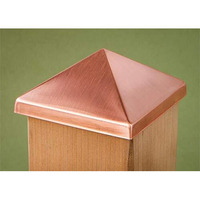 4X4 Post Point Cap - Solid Copper (3-1/2"" X 3-1/2"") - 10 Pack