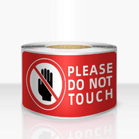 200 Pcs Do Not Touch Stickers Tape 3""?6"" Inches Please Dont Touch Sign Commercial Grade Removable Waterproof Vinyl Decal