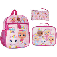 Intimo Cry Babies Magic Tears Characters Unicorn 3 Pc Backpack Lunchbox Pencil Pouch