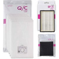 81614 - 81615 - Bc4027 Replacement Bag & Filter Kit. 6 Q/C Bags + 1 Ef-11 + 1 Cf 1. Compatible With Kenmore 600 Series Bagged Canister Vacuum W/ Pet Powermate. Part # C/Q  53292  5055  50558  50104  52730  81002