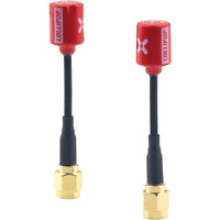 Foxeer Fpv Antenna Lollipop V4 Super Mini Rhcp Antenna 5.8G 2.5Dbi Sma Male And Female Rp-Sma Male For Rc Drone Fpv Racing Quadcopeter Multicopter Tx/Rx (2Pcs Red)