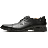 Clarks Mens Tilden Cap Oxford  Black Leather  9 E Us