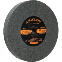Amacupid Deburring Wheels  Nylon Fiber Wheel 8 Inch 9P Hardness. For Bench Grinder Buffing Machine Polishing Stainless Steel  Etc. Silicon Carbide Abrasive. 180 Grit  5/8 Inch Arbor  1 Inch Thickness