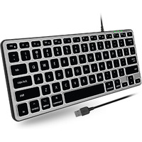 Macally Backlit Wired Keyboard For Mac | Compatible Apple Keyboard (Small And Compact) Comfortable All Day Typing Usb Keyboard For Macbook Pro/Air  Imac  Mac Mini/Pro (Space Grey)