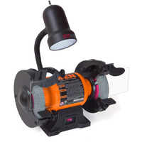 Wen Bg4276 2.1-Amp 6-Inch Single Speed Bench Grinder With Flexible Work Light  Black Orange