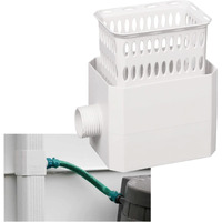 Downspout Rainwater Collection Diverter Connector System Colander With Filter 2X3-In  White