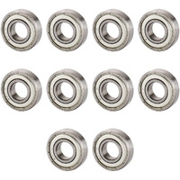 Baomain Ball Bearing 6001Z 12Mm X 28Mm X 8Mm Shielded Deep Groove Radial Pack Of 10
