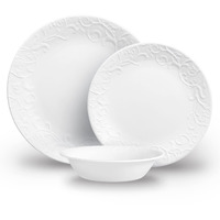 Corelle 12Pc Bella Faenza Dinnerware Set For 4 - 3X More Durable Glass  Half Weight Of Ceramic  Up To 80% Recycled