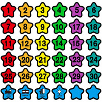 Whatsign 36Pcs Number Spot Markers Stickers 4"" Line Up Spots For Classroom Floor Number Stickers Classroom Line Up Spot Dots Floor Decals For Back To School Kindergarten Preschool Elementary Classroom