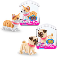 Pets Alive Booty Shakin' Pups (Corgi & Pug) By Zuru  Interactive Mini Dog Toys That Walk  Waggle  And Booty Shake  Electronic Puppy Toy For Kids And Girls (2 Pack)